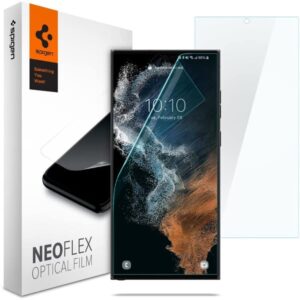 Spigen Neo Flex Optical Designed For Samsung Galaxy S22 Ultra Screen Protector (2022) [2 Pack] – Case Friendly Flexible Film
